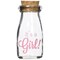 3.8 oz. Printed Vintage Milk Bottle Favor Jar - It&#x27;s a Girl Pink (Set of 12)